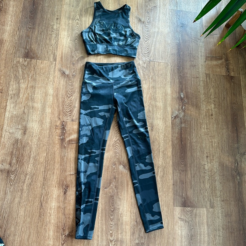 RVCA camo workout set
